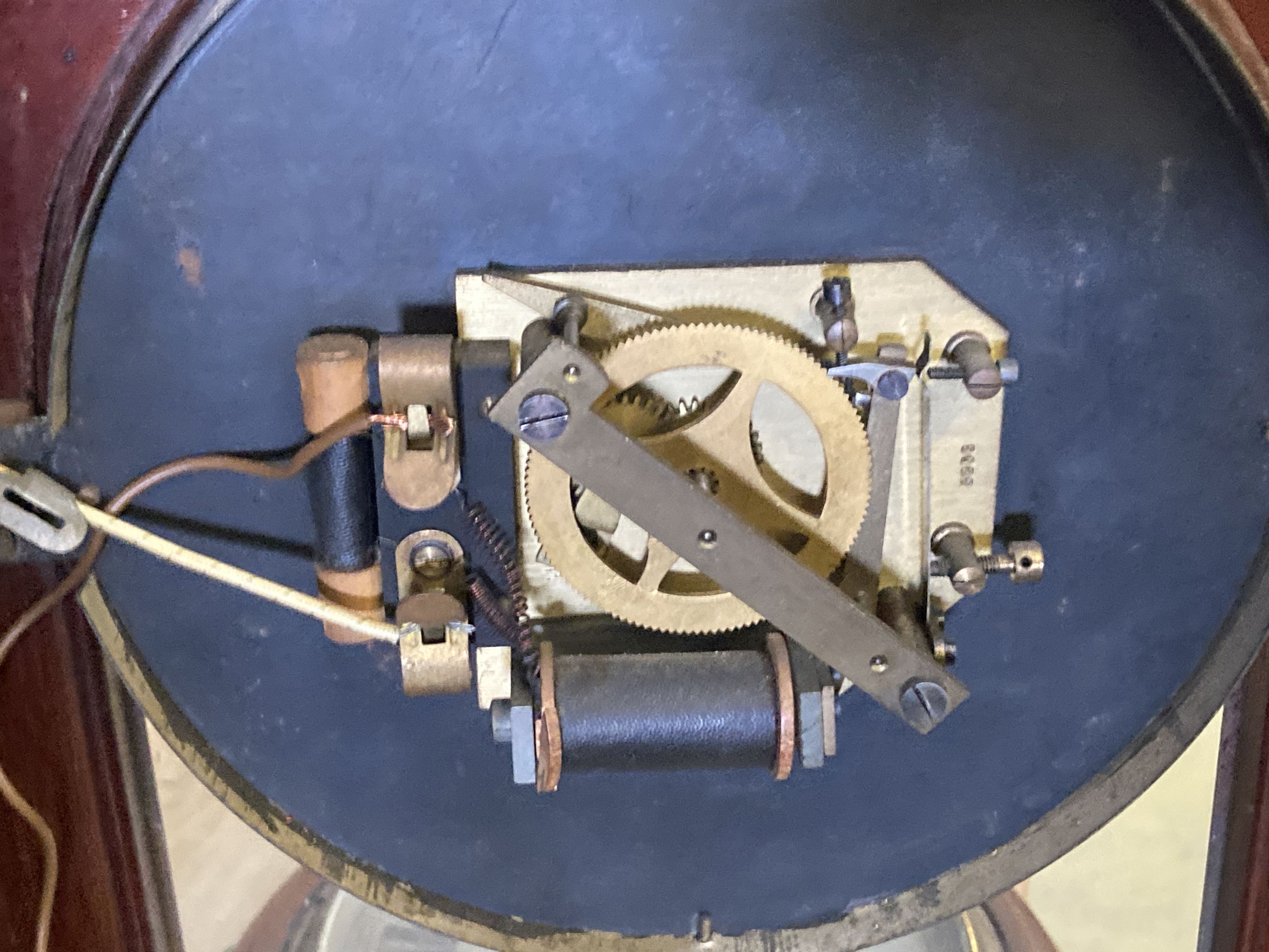 A Synchronome electric mahogany cased pendulum master clock, height 127cm together with a slave dial